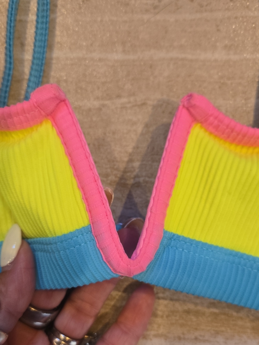 ONEONE Multi-Color Bikini Top - Picture 3 of 6